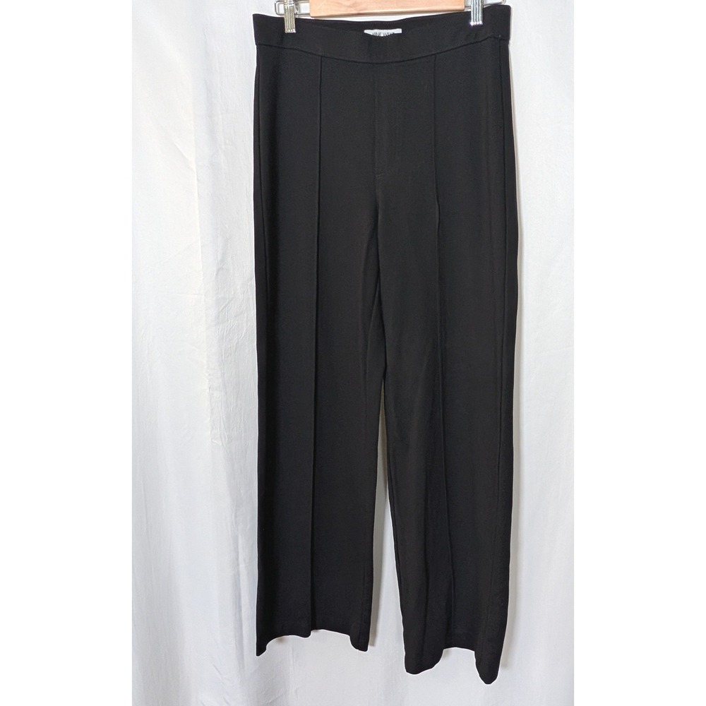 Nine West Jeans Black Wide Leg Pintuck Seam Trousers Pants Womens 10/30